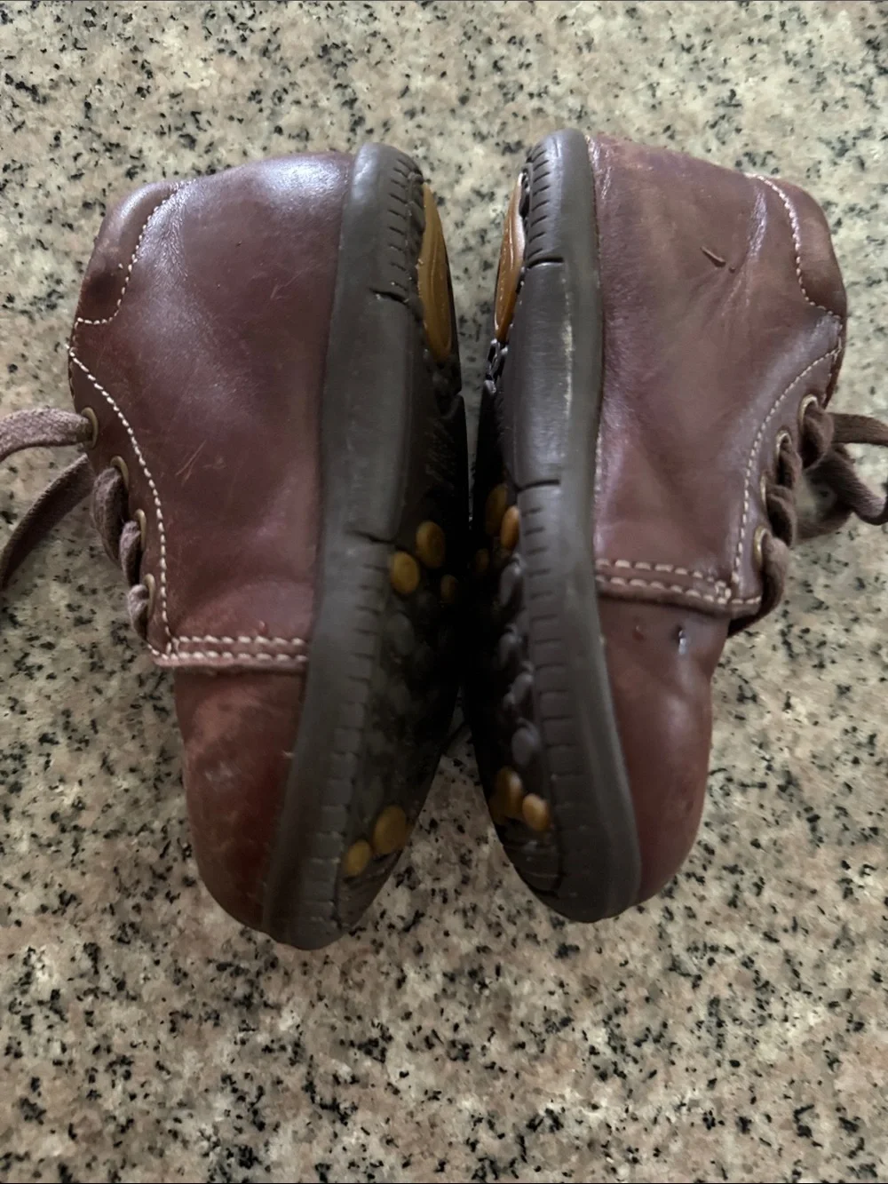 Stride Rite Brown Leather Toddler Lace-Up Dress Shoes  size 6w